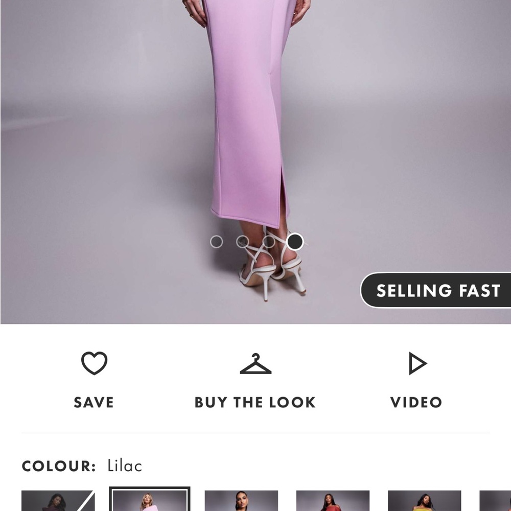 ASOS Pink and Purple Maxi Pencil Dress with Slit